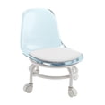 thumbnail image 1 of Taburete rodante bajo, asiento de rodillo bajo con respaldo, taburete de pedicura, taburete de silla giratoria, taburete rodante giratorio de 360  degree pa Azul perfecl  Asiento rodante bajo, 1 of 8