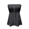 thumbnail image 4 of Top corto sin tirantes de moda - Informal para primavera/verano - Combínalo con vaqueros - Poliéster spandex transpirable - Tallas S-XXL, 4 of 4