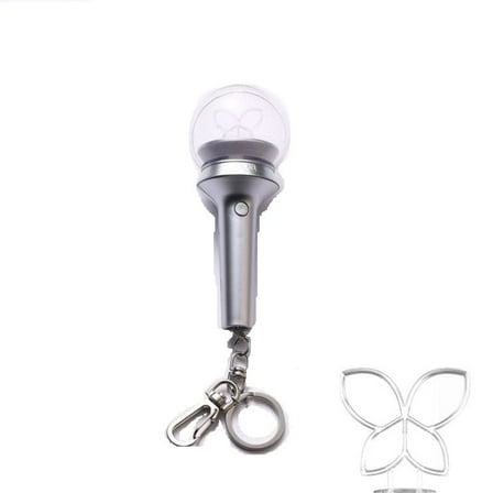 AESPA Lightstick Mini Keychain, AESPA Keyring Bag Pendant Accessories Gift (Built-in Battery)