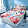 thumbnail image 3 of Erosebridal Tropical Flamingo Zipper Twin Comforter Sets with Fitted Sheet and 2 Pillowcases, Coastal Animal Zipper Bedding Set, Polka Dots Reversible, 3 of 7