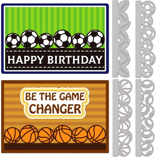 Troqueles de corte de bordes de pelotas de baloncesto y fútbol americano, troqueles de acero al carbono para manualidades DIY, plantilla de plantilla para repujado de rugby y béisbol