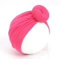 thumbnail image 2 of LNMQLPDBS Baby Hats Newborn Girls Turban Hats Bow Infant Beanie Breathable Toddler Cap for Baby Girls Top Knot Head Wrap Kids Hat Big Hair Bow, 2 of 9