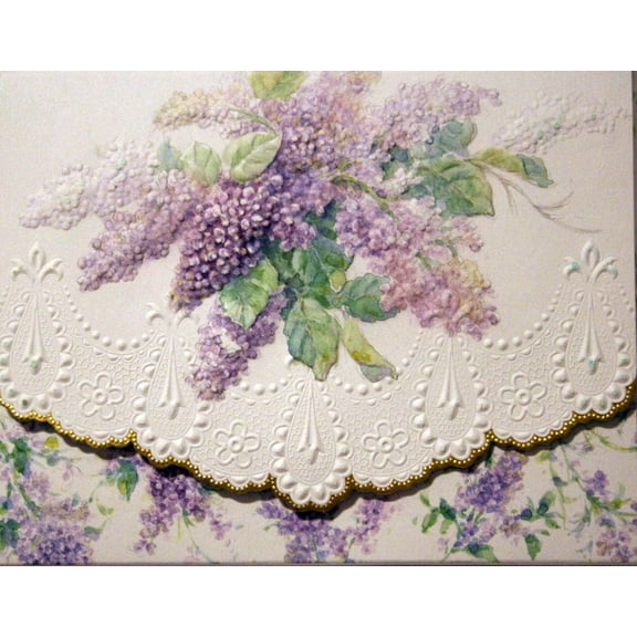 Carol's Rose Garden Summer Lilacs Blank 10 Card Set Portfolio