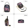 thumbnail image 4 of YAZAOO Cross Body Fashion Shoulder Waist Purse Bags Pink Roses and Full Moon Pocket Handbags, 4 of 7