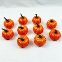 UNLLLL 10 Pcs Artificial Mini Pumpkin Decors, Artificial Fall Pumpkins, Foam Fake Pumpkin, Thanksgiving Centerpiece Table Decorations, for Crafts DIY Wreath Fall Home Party