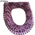 thumbnail image 2 of Funda de asiento de inodoro cálida, asiento de inodoro de baño lavable con cremallera, 2 of 5