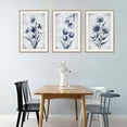 thumbnail image 6 of Navy Blue and Grey Flower Framed Canvas Wall Art Set,Modern Botanical Plant Wall Decor,Neutral Wildflower Painting,Watercolor Aesthetic Floral Artwork for Living Room,Bedroom,Office-24''x36''x3, 6 of 7