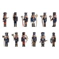 thumbnail image 3 of 12 figuras de cascanueces, decoraciones de madera de cascanueces, decoración navideña para centro de mesa, decoración del hogar para estantes de fiest, 3 of 7