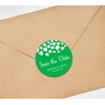 thumbnail image 3 of Darling Souvenir Round 45 Pieces Hearts Save The Date Stickers Wedding Personalized Bride Groom Names And Date Envelope Seals - Green, 3 of 4