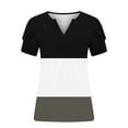 thumbnail image 4 of Womens Plus Size,Women Shirts Short Sleeve Loose Plus Size Tee Tops V-Neck Tunic Blouse, 4 of 7