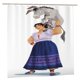 thumbnail image 2 of Cortina de ducha Encanto, cortina de ducha decorativa impermeable y lavable para baño, juego de decoración de accesorios de baño con 12 ganchos de plástico de 72 x 72 pulgadas, 2 of 8