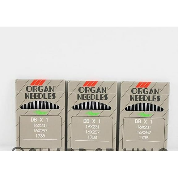 Teamwork 30 Organ Industrial Single Needle LOCKSTITCH Round Shank Needles (Sharp) DBX1 16X257 16X231 16X95 1738 Multiple Sizes! (Metric 120/19)