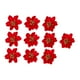 thumbnail image 5 of Conjunto de 10 piezas de flores artificiales resplandecientes para celebrar la Navidad, centro de mesa, adornos festivos para bodas, guirnalda hecha Rojo, 5 of 8