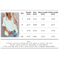 thumbnail image 5 of MORTTIC Women's Short Sleeve Striped Blouse – Casual Button Down V-Neck Shirt Tops, S, 5 of 5