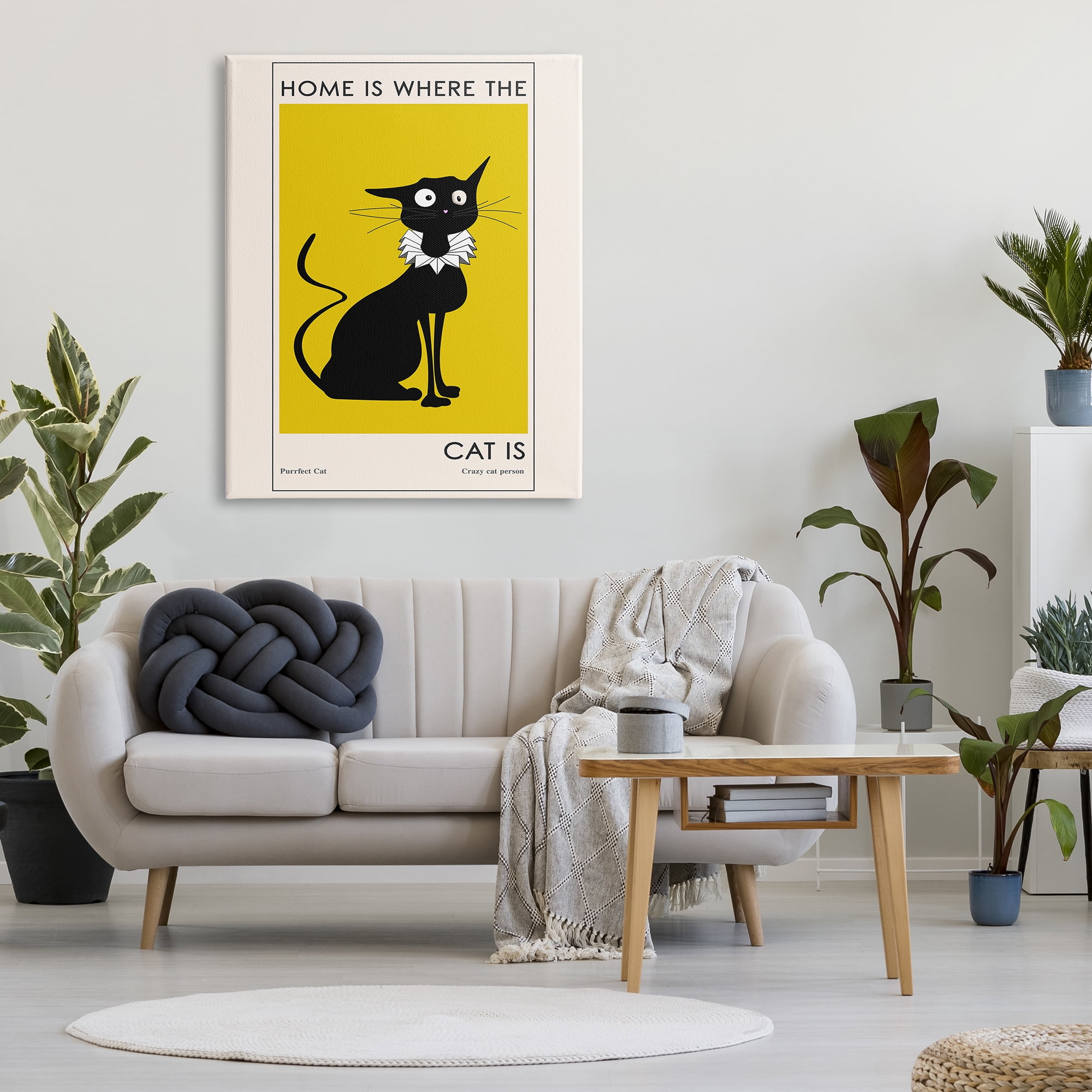Stupell Industries Home's Where Cat Is Phrase Funny Fashion Feline, 36 x 48, Design by Ayse