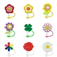 thumbnail image 4 of Drinking Cartoon Straw Tips Cover Kitchen Tool Cup Accessory Tips Cover Drinking Dust Cap Splash Proof Plugs Straw Plug 4, 4 of 7