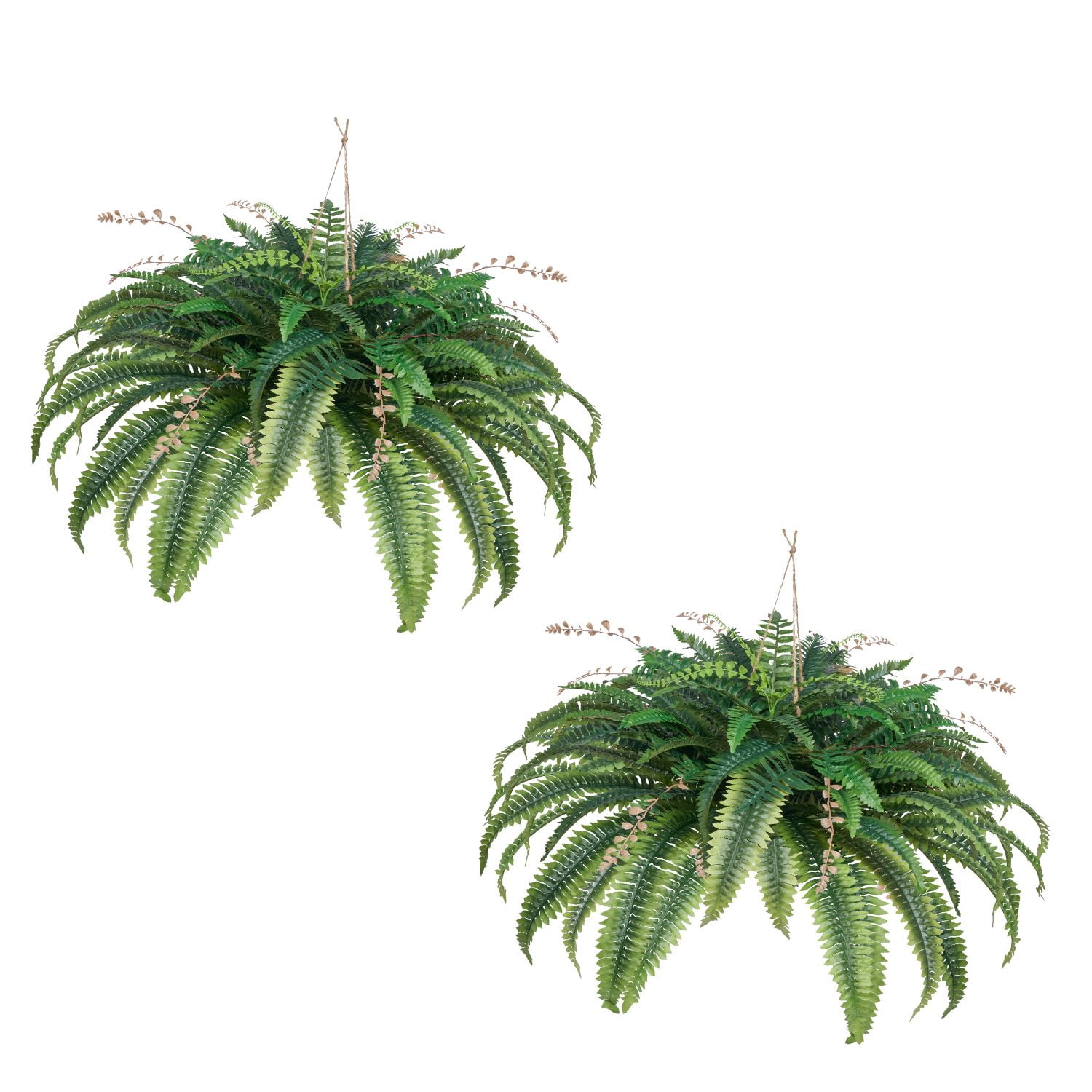 Artificial Fern 1-Pack 37-41 Inch Lifelike PE and Silk Plant Dense Branches Hang or Lay Flat Low Maintenance for Indoor Outdoor Decor