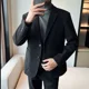thumbnail image 2 of Nuevos trajes y blazers para hombre, conjunto informal de 2 piezas de corte entallado, ropa clásica para hombre, pantalones elegantes para ceremonia, 2 of 5