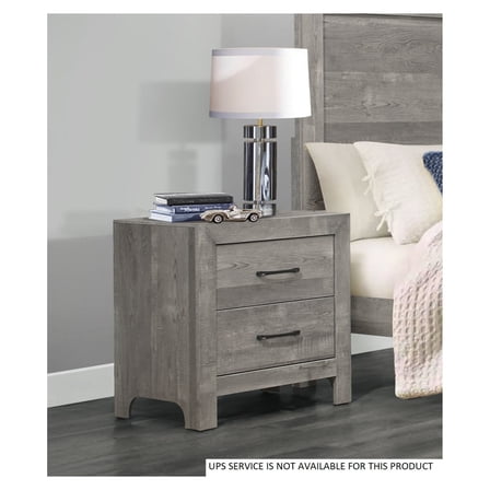 Rustic Gray Queen Bed, Panel Headboard & Footboard