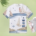 thumbnail image 4 of Nautical Sailing Lighthouse T Shirts Basic T-Shirt Short Sleeve Ladies Tee Shirt Summer Graphic Clothing, 4 of 7
