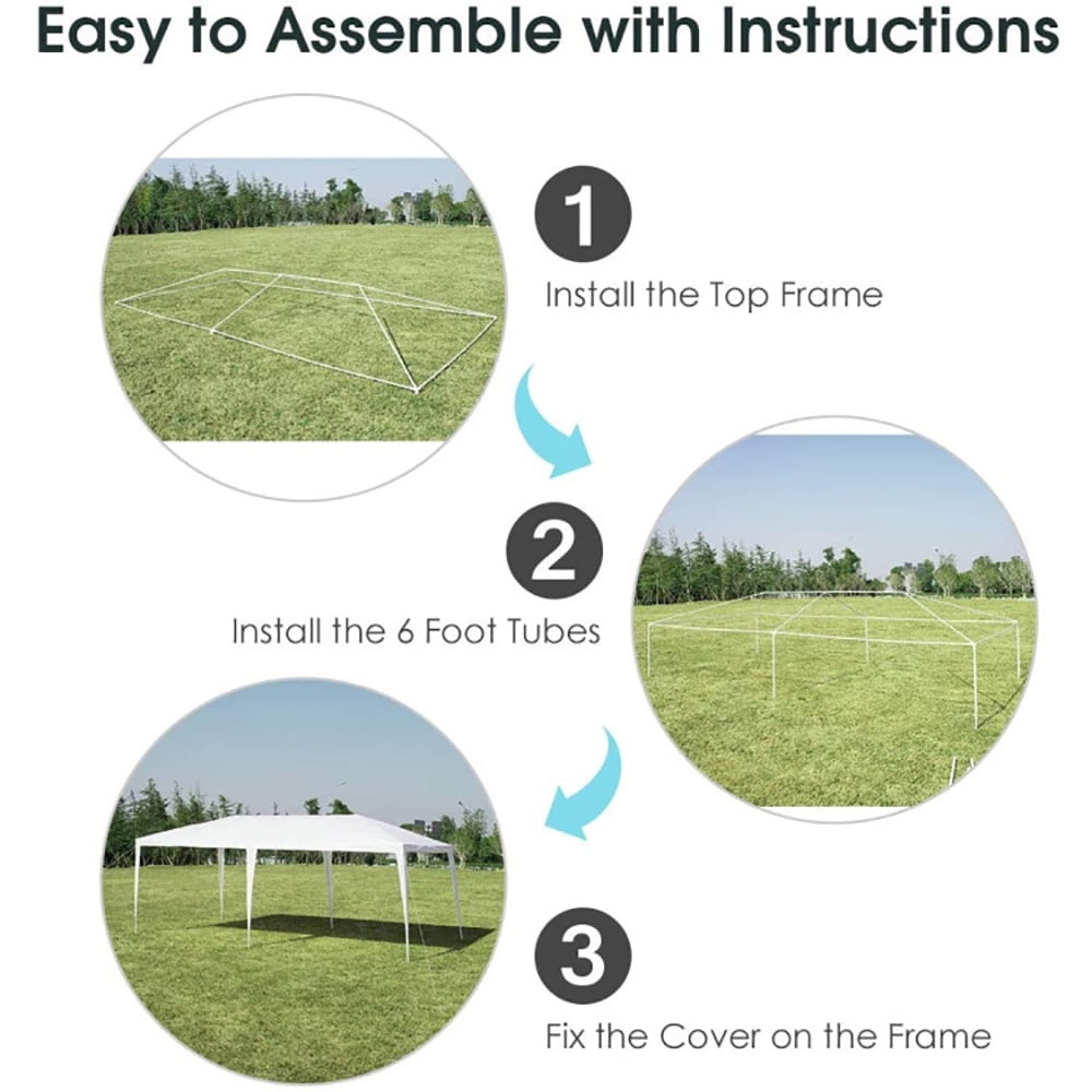 Aimee Lii 10 x 20 Feet Waterproof Canopy Tent with Tent Peg and Wind Rope for Party Wedding BBQ Events Aimee Lii 10 x 20 Feet Waterproof Canopy Tent with Tent Peg and Wind Rope for Party Wedding BBQ Events
