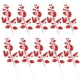 thumbnail image 1 of CTIRCHIU 10 Pcs Feuilles Pailletées Rouges Projets de Bricolage Décoration Maison pour Célébrations de Vacances, 1 of 8