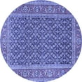 thumbnail image 1 of Ahgly Company Machine Washable Indoor Round Persian Blue Traditional Area Rugs, 3' Round, 1 of 4