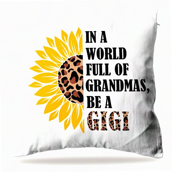 Gigi's Inspirational Home Decor Pillow - Best Grandma Gifts - Birthday Gifts for Grandmother - Cushion Case 18x18 Inches - Gigi Gifts
