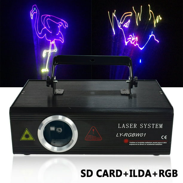 CNCEST 500mW RGB Animation Laser Projector Light DMX512 ILDA SD Party DJ  Stage Lighting 