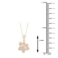 thumbnail image 5 of Diamond2Deal 10K Rose Gold Diamond Dog Paw Print Pendant Rope Chain Necklace for Women 18" (1/8 ct, Clarity- I2, Color- H-I), 5 of 7