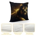 thumbnail image 4 of COMIO Lion Leo King Pillow Covers Decorative Square Throw Pillow Cases for Sofa Couch Decoration, 4 of 5