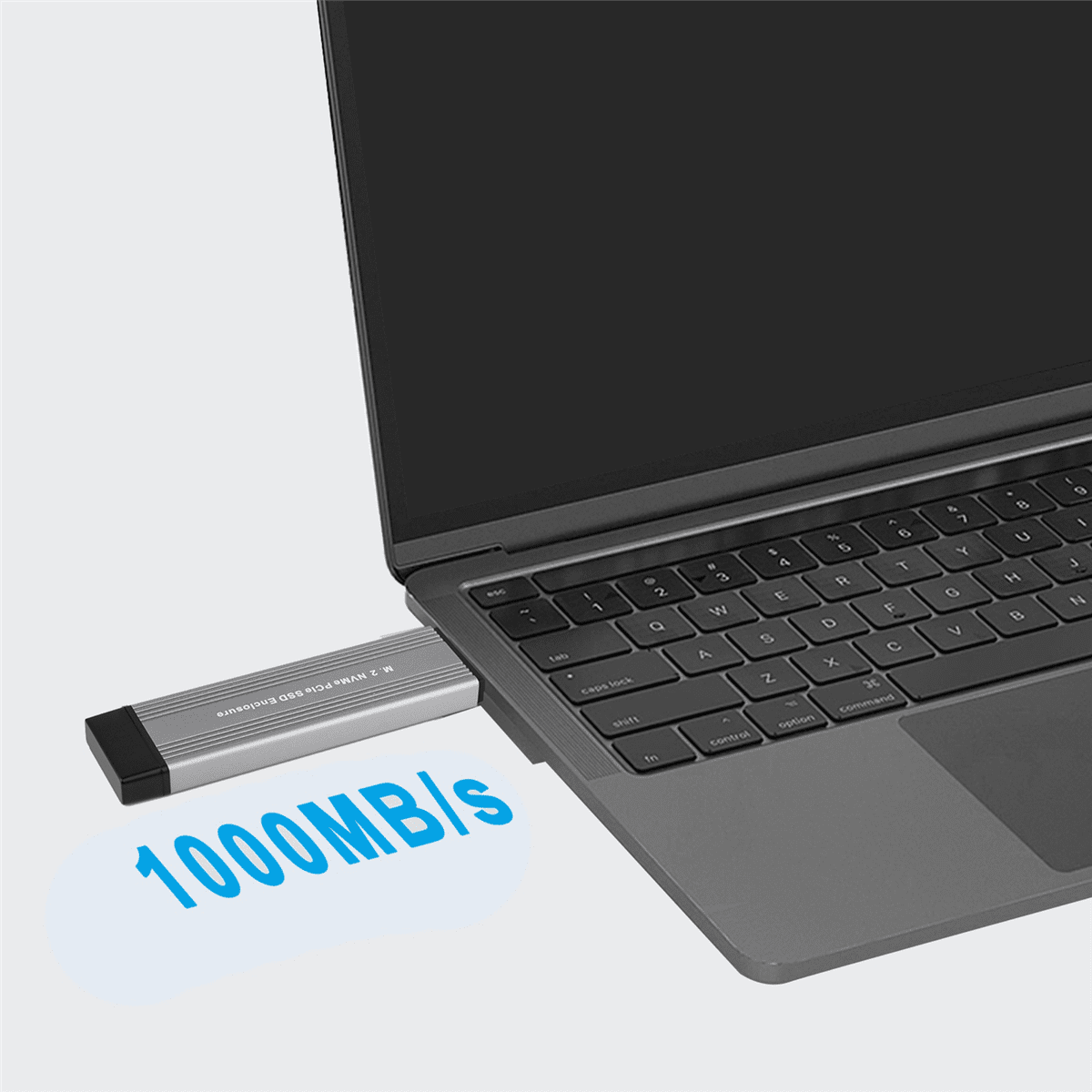 2X M.2 NVME PCIe SSD Enclosure Case with USB C 3.1 Gen 2 USB3.0 to M.2 M Key HDD Enclosure for 2230 2242 2260 2280,2 x HDD Enclosure,Gray