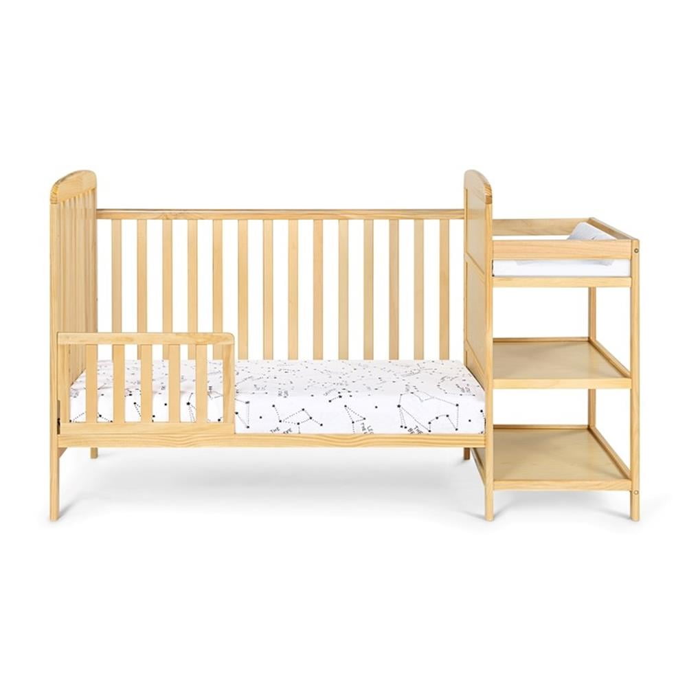 Suite Bebe Ramsey Toddler Guard Rail with Stabilizer Bar, Natural Finish