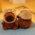 thumbnail image 3 of Muñeco de capibara multicolor kawaii de 10 a 13 cm, juguete de peluche, accesorios, bolso colgante, regalo de cumpleaños, muñeco de delfín acuático para niños, 3 of 5