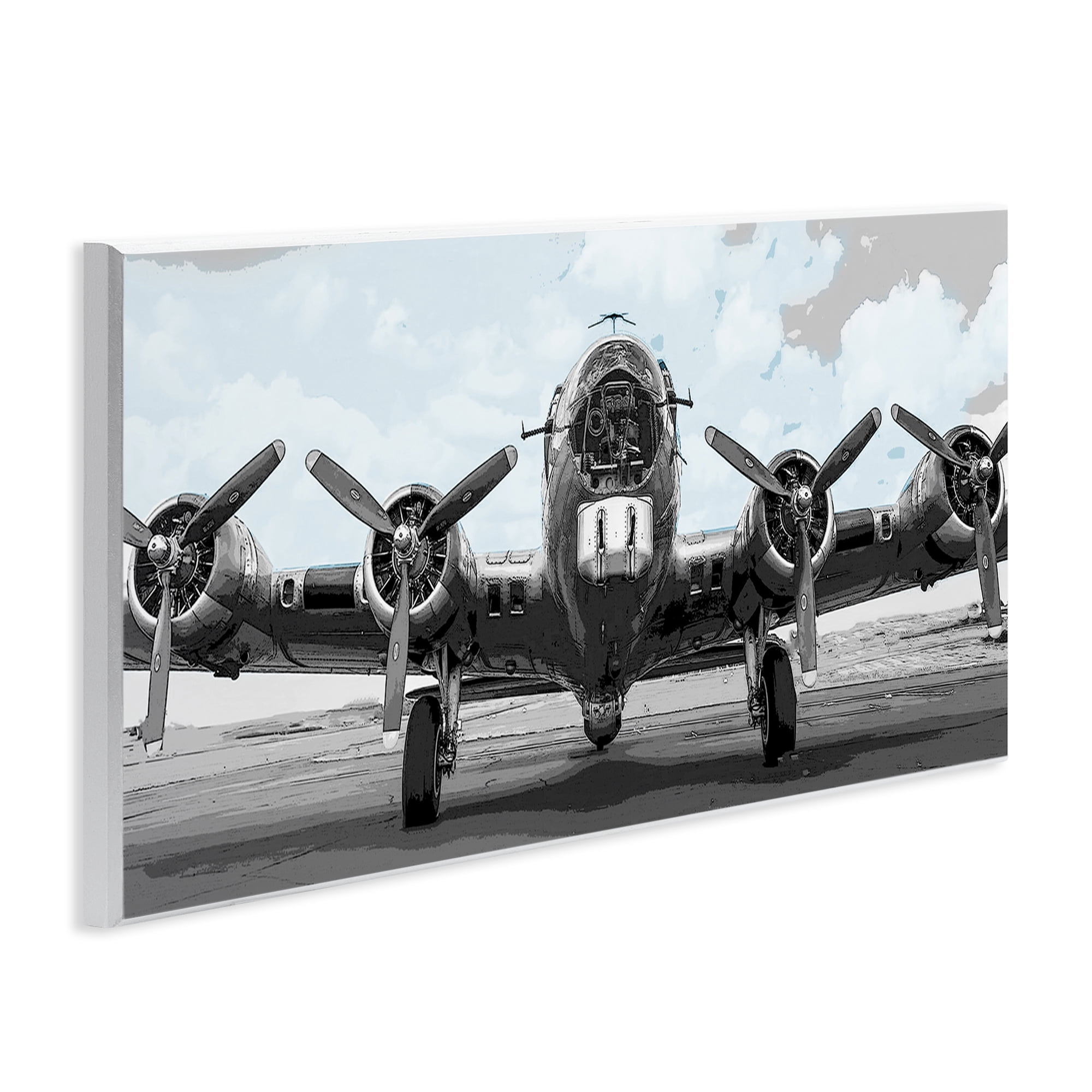 Stupell Industries Historic Aviation Aircraft Wall Plaque Art, design by Kim Allen
