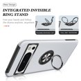 thumbnail image 3 of JTCASES for Googl Pixel 8 Pro Case, Car Mount Bracket 2-layer Hybird Shockproof PC TPU Anti-fall Slim Fit Lightweight Magnetic Cover for Googl Pixel 8 Pro - Silver, 3 of 7