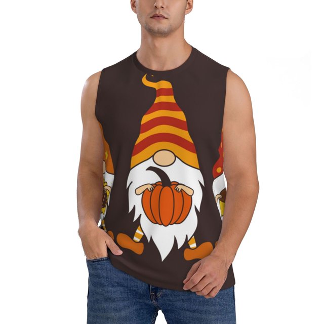 Balery Fall Gnomes Camisetas sin mangas para hombre, absorbe la humedad y protege contra el mal olor.-XX-Large