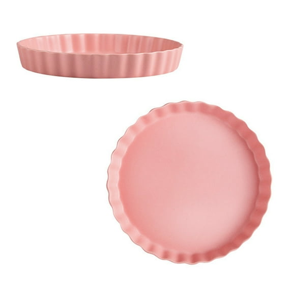 FRCOLOR Pink Kitchen Accessories Ceramic Plate Italy Noodles Ceramics