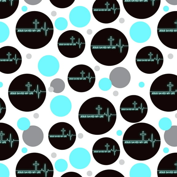 Jesus Saved My Life EKG Heart Rate Pulse Religious Christian Premium Gift Wrap Wrapping Paper Roll