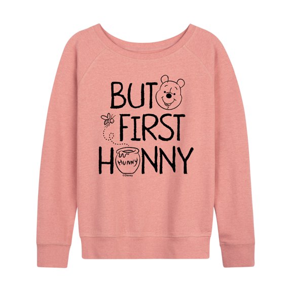 Winnie the Pooh - But First Honey - Women's Lightweight French Terry Pullover