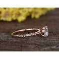 thumbnail image 5 of HeartsAndYou 1ct Round Cut Moissanite Engagement Ring for Women 18k Rose Gold Over Silver Rope Solitaire, 5 of 8