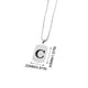 thumbnail image 2 of Collar de 26 letras huecas, collar de acero de titanio con letras huecas, ropa para hombres y mujeres, accesorios de acero inoxidable., 2 of 4