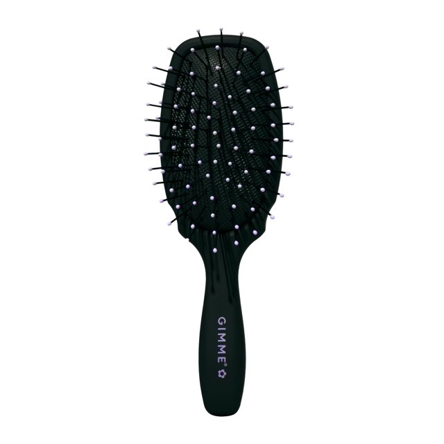 Cepillo de viaje Gimme Mini Desenredante para cabello grueso, color negro