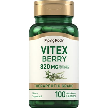 Vitex Chasteberry 820mg | 100 Capsules | Supplement for Women | by Piping Rock