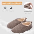 thumbnail image 4 of VANSARTO Women's Fuzzy Memory Foam Slippers with Cozy Curly Fur and Warm Fleece Lining Closed Back Non-Slip House Shoes Lightweight Soft Comfy Indoor Bedroom Slippers, Khaki, 4 of 6