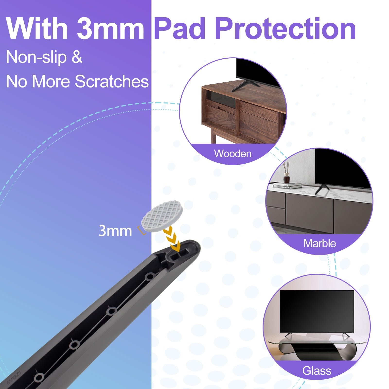 TV Base Stand for Vizio TV Legs Replacement, Only for Vizio D32H-C1 D32HN-E4 D32HN-E4 D40N-E3 D43FX-F4 D43N-E4 TV Base Stand for Vizio TV Stand with Screws