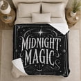 thumbnail image 5 of Midnight Magic Celestial Star, Festive Halloween Scene, Warm Flannel Blanket for Living Room and Reading Nook with Detailed Artwork, Art Lovers Christmas Gift, Festive Home Decor, 5 of 9