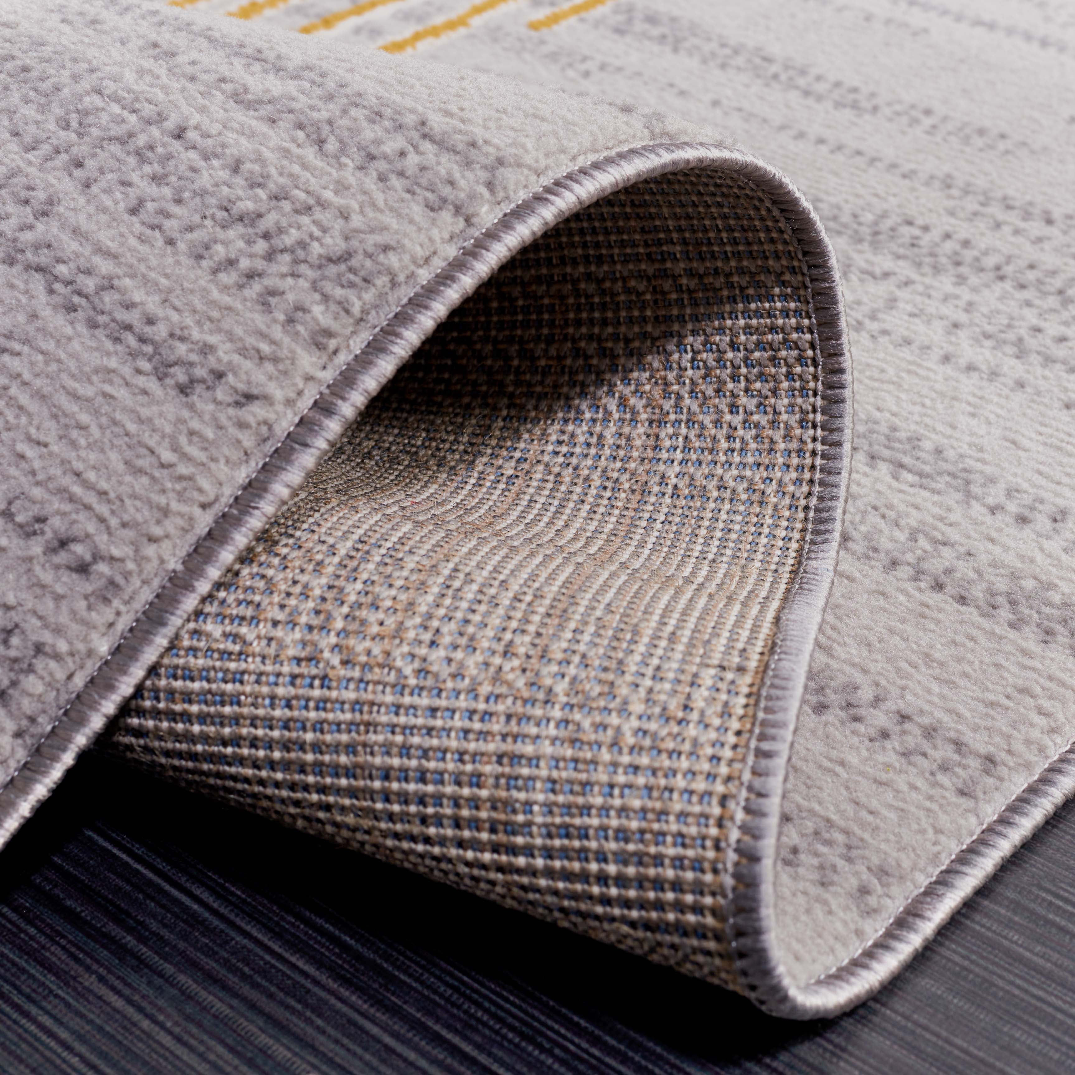 SAFAVIEH Odyssey Eason Modern Area Rug, Grey/Gold, 4' x 6'