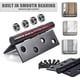 thumbnail image 2 of Bisagra de puerta de acero inoxidable, 2 piezas Bisagras de puerta Bisagras plegables Bisagras de acero inoxidable Bisagra de 3 mm de espesor, para puertas interiores sólidas (negro), 2 of 5