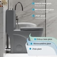 thumbnail image 3 of 1.1/1.6 GPF Tornado Flush One-Piece Toilet for bathrooms,Siphonic S-trap 12",Elongated Bowl with Soft Close Seat,Powerful Dual Flush MAP 1000g,Comfort Chair Seat ADA Height 17", Light gray LG-001, 3 of 19